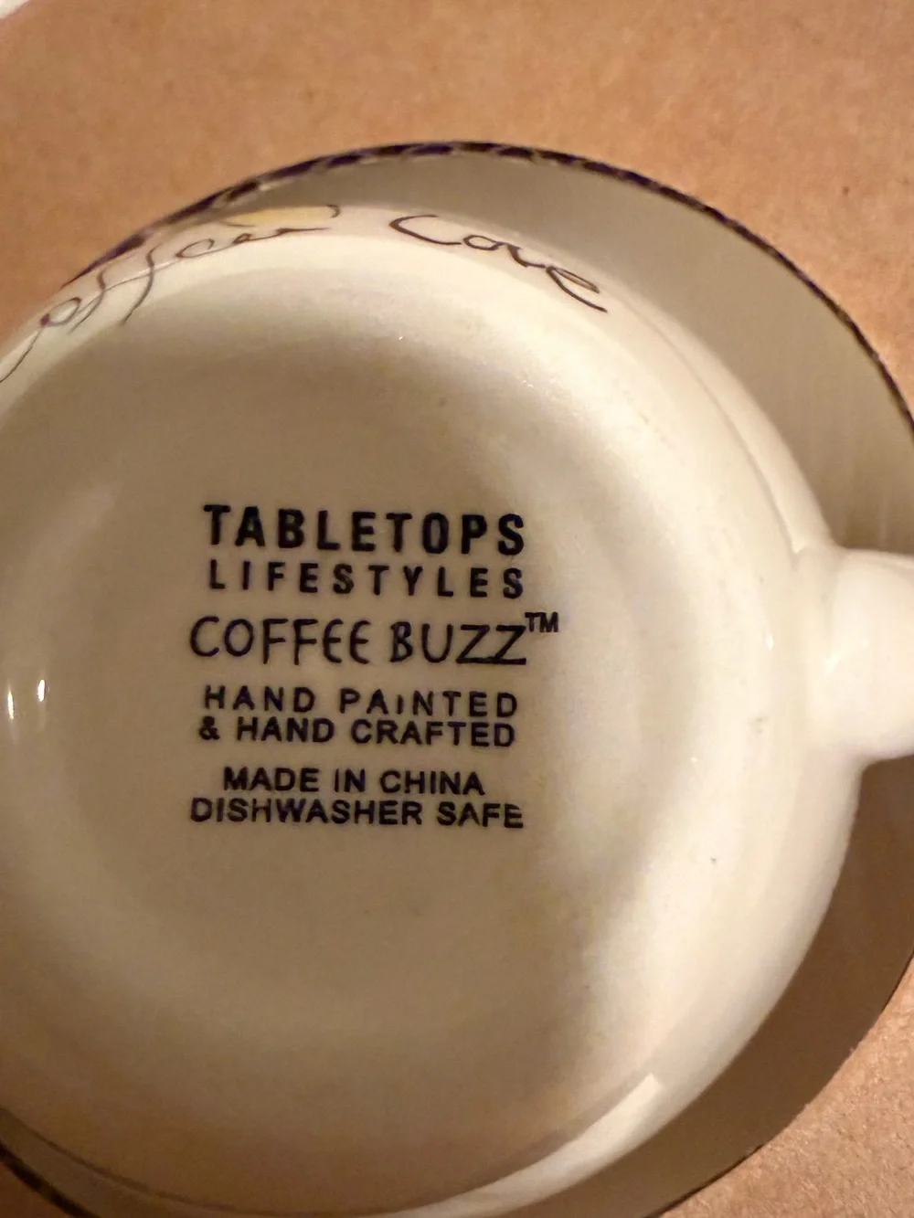 Tabletops Unlimited Coffee Buzz 8-Piece Hand-Painted Espresso Cup & Saucer Set N